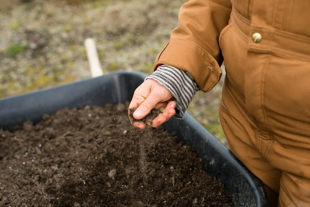 Soil from an open oil tank excavation being prepared for petroleum hydrocarbon laboratory analysis